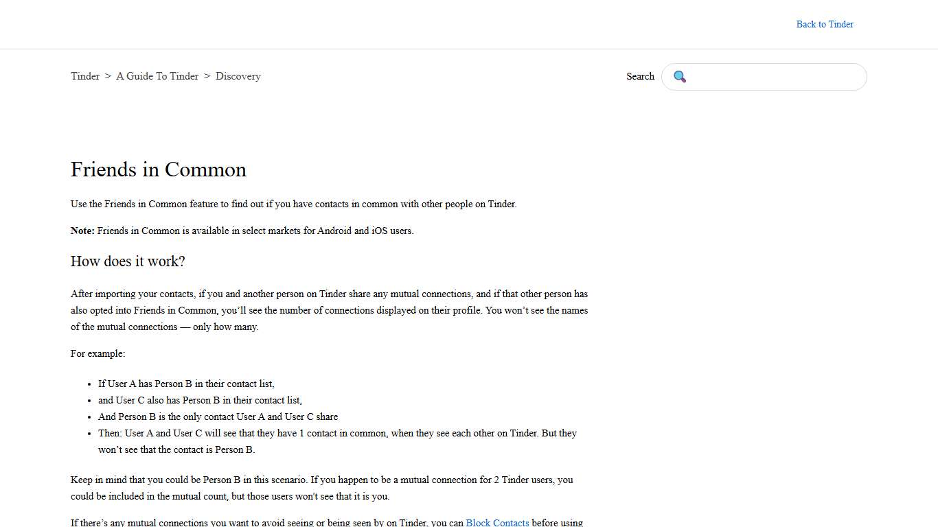 Friends in Common – Tinder