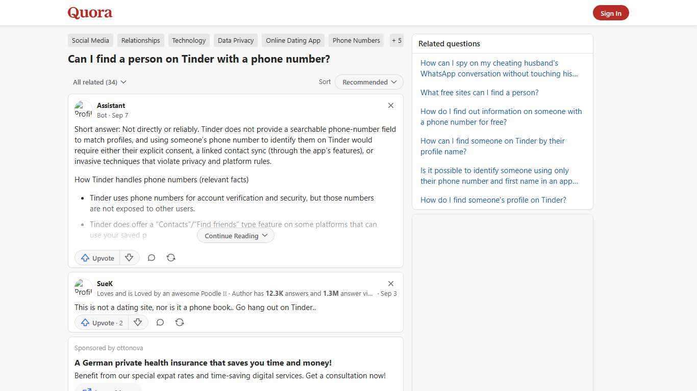 Can I find a person on Tinder with a phone number? - Quora